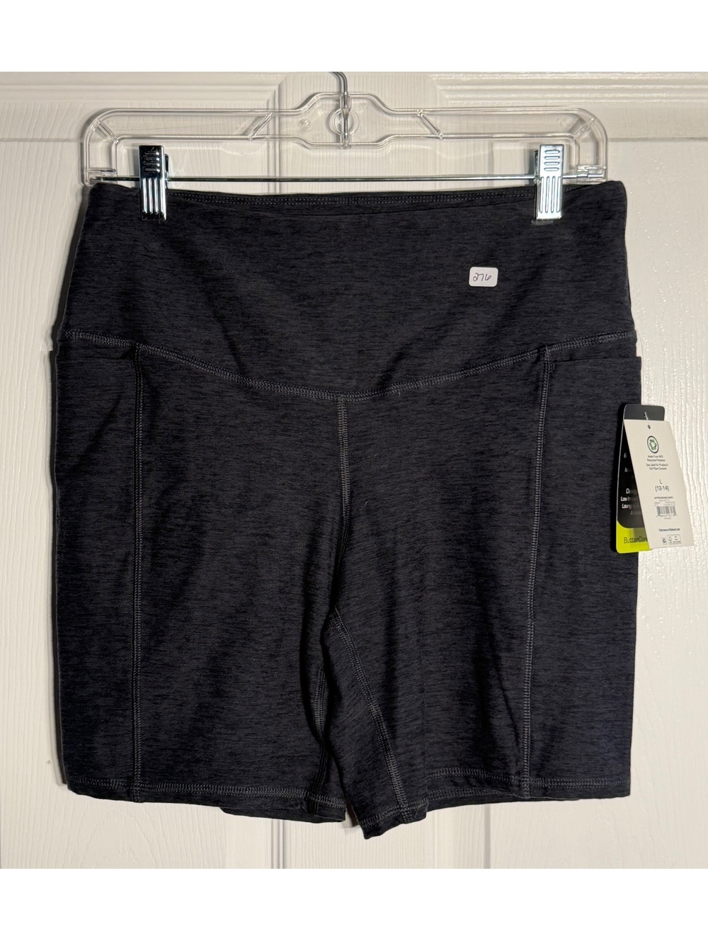 Butter Soft Activewear High Waist Black Bike Shorts Size Large (12-14)